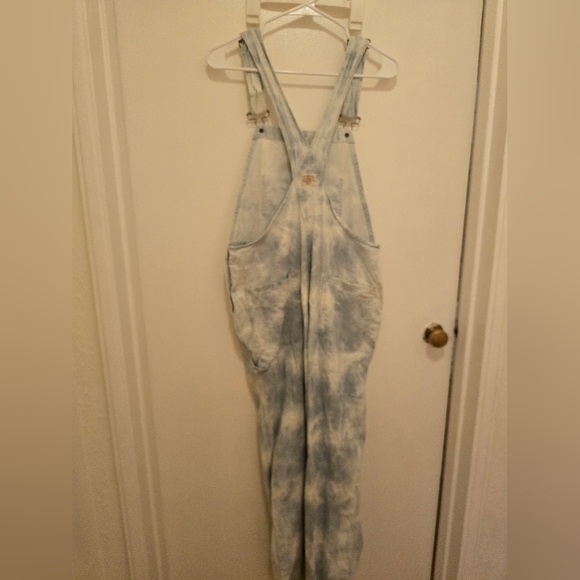 Faherty Mechanic Washed Striped Overalls Organic Cotton Medium - Picture 6 of 9